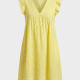 Damen Eyelet Minikleid | Babydoll
