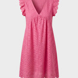 Damen Eyelet Minikleid | Babydoll