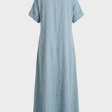 Damen Loose Maxikleid | Rundhals