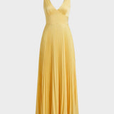 Damen Plissee Maxikleid | Hochzeit