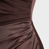 Damen Satin Maxikleid | Hochzeit