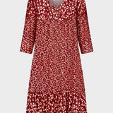 Damen Print Minikleid | Tiered