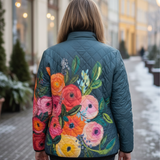 Antonina – Piqué-tyyppinen kukkakuvioinen Vintage-takki