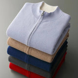 Vetoketjullinen neulecardigan miehille