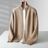 Vetoketjullinen neulecardigan miehille