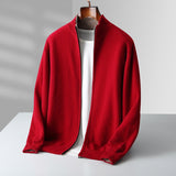Vetoketjullinen neulecardigan miehille