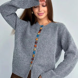 NOELLE | NAPPI-DETALJI NEULECARDIGAN