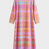 Damen Streifen Madikleid | Pastell