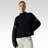 Alma | Oversize-pooloneule, jossa on Piqué-yksityiskohtia