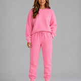 Naisten oversized-verryttelyasu – collegepaita ja joggerit