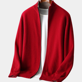 Vetoketjullinen neulecardigan miehille