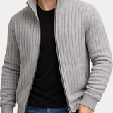Tiberius™ – Tyylikäs vetoketjullinen neuletakki
