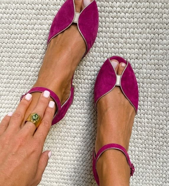 Olivia | Elegantiški žali šalavijų sandalai