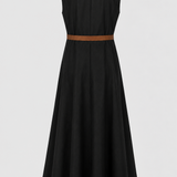 Damen Maxikleid Kontrast | Ärmellos
