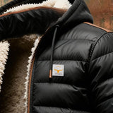 ELEGANTTI SHERPA VUORATTU TAKKI MIEHILLE