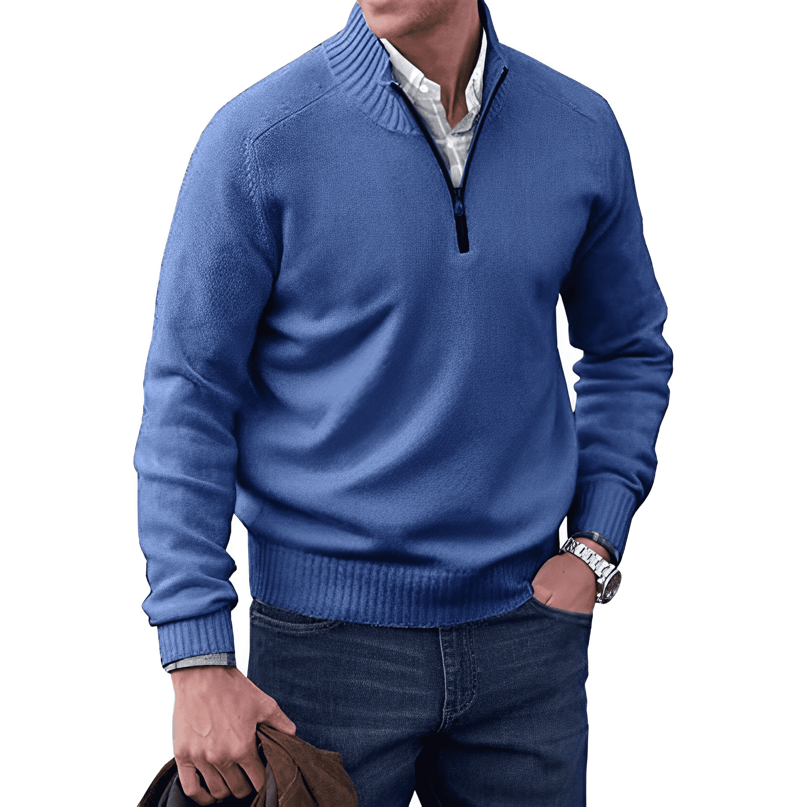 Martin – ylellinen miesten vetoketjullinen pooloneule