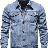 MIESTEN DENIM-TAKKI LAPELILLA