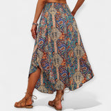 Lucie - High-waisted midi flower skirt