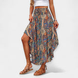 Lucie - High-waisted midi flower skirt