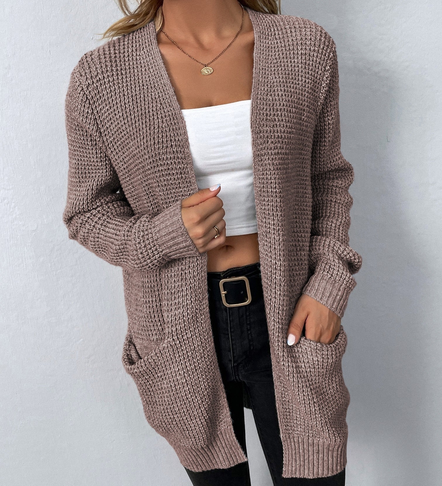 Esmae - Pitkä neulecardigan naisille