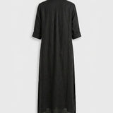 Damen Hemdblusenkleid | Maxi