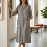 Damen Hemdblusenkleid | Knopfleiste