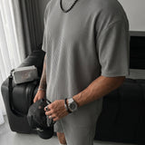Ylisuuri Cord Tee - Harmaa