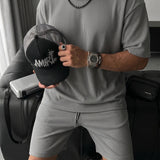 Ylisuuri Cord Tee - Harmaa