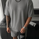 Ylisuuri Cord Tee - Harmaa