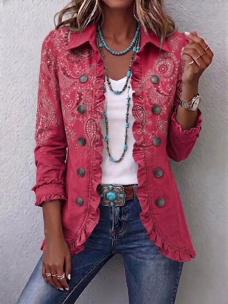 Valentina™ | Vintagehenkinen paisley-kuvioinen takki