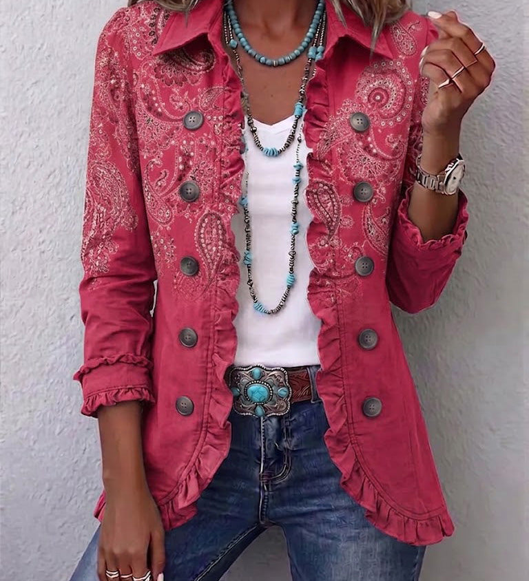 Valentina™ | Vintagehenkinen paisley-kuvioinen takki