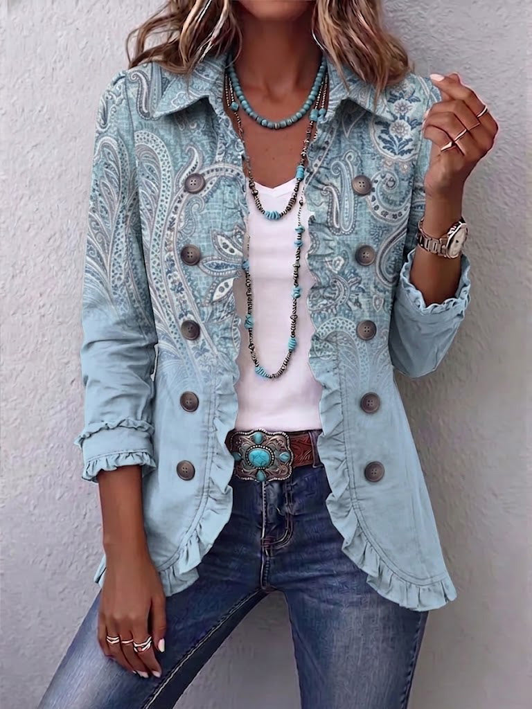 Emilia™ | Vintagehenkinen paisley-kuvioinen takki