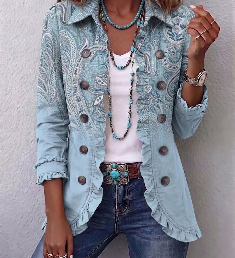 Emilia™ | Vintagehenkinen paisley-kuvioinen takki