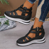 Mukavat kevyet wedges sivuvetoketjulla