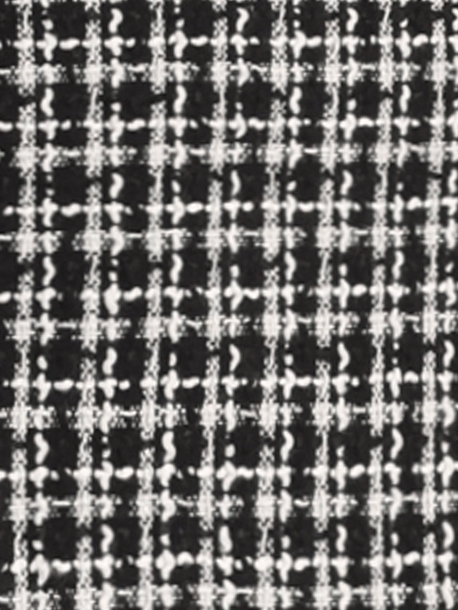 Kahden osan setti: ruudullinen tweed-bleiseri ja minihame