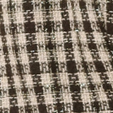 Kahden osan setti: ruudullinen tweed-bleiseri ja minihame