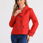Lyhyt kaksirivinen talvitakki v-aukolla