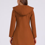 Hupullinen napitettava talvitakki